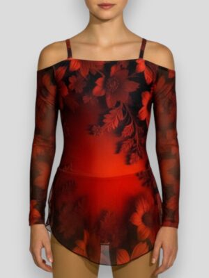 Maillot Flores Digitales Rojas