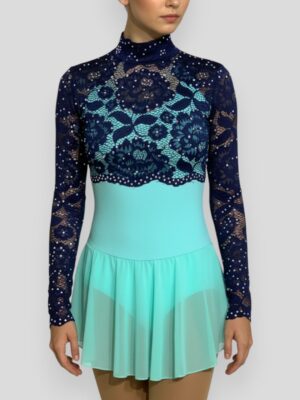 Maillot Verde Agua con Encaje Azulón