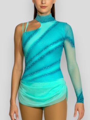 Maillot Verde Agua combinado Microtul Fantasía