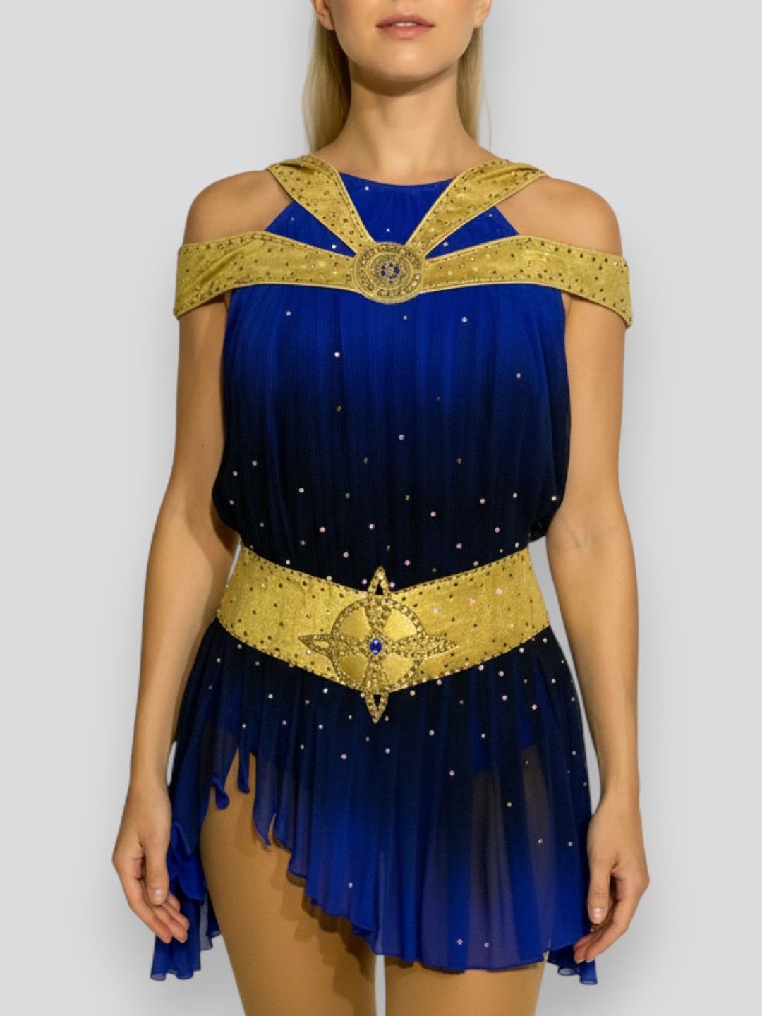 Maillot egipcio azul y dorado