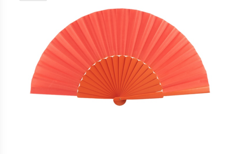 Abanico flamenco pericón naranja