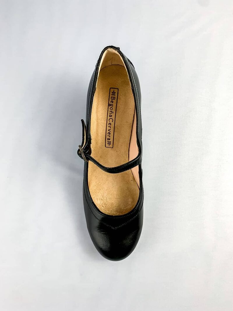Zapato Flamenco Begoña Cervera Salón Correa Piel - Imagen 4