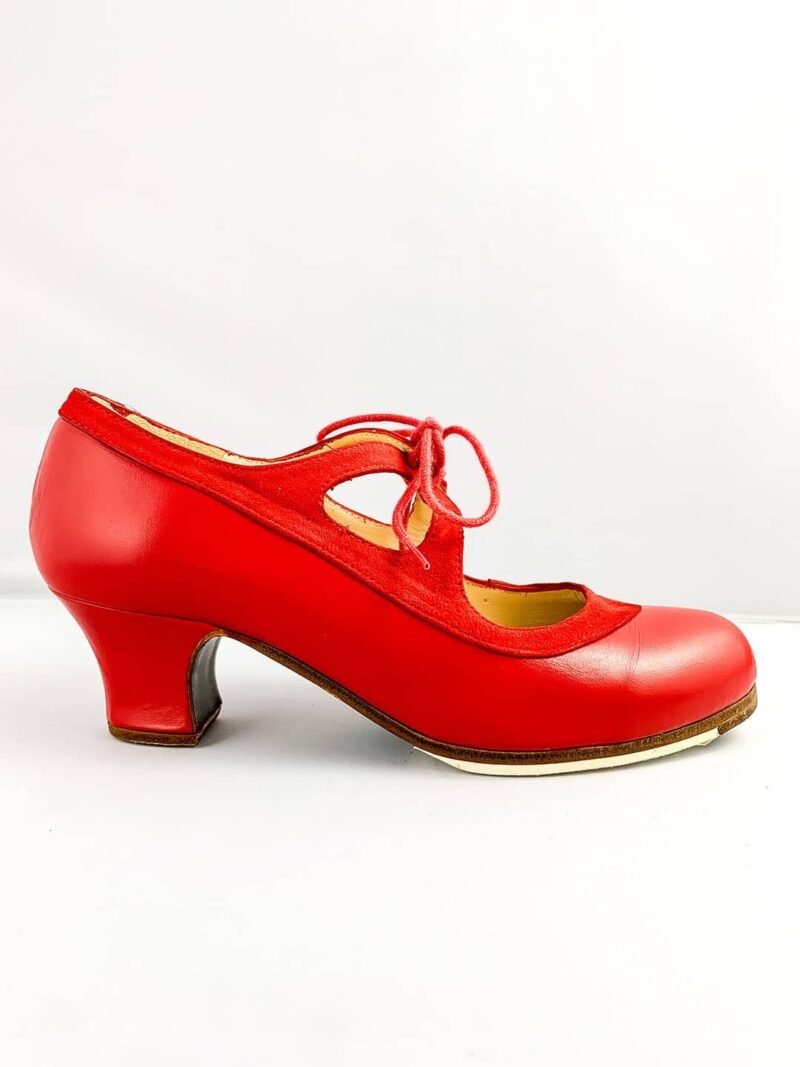 Zapato Flamenco Profesional Candor Begoña Cervera Rojo 5cm